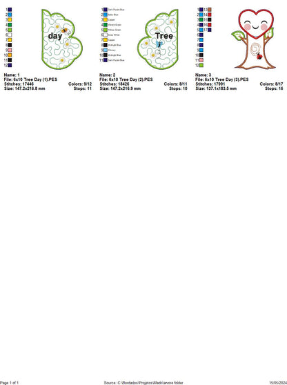 Tree Day - ITH Project - Machine Embroidery Design