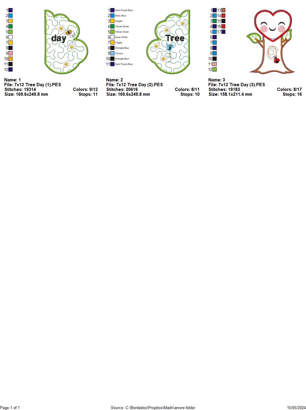 Tree Day - ITH Project - Machine Embroidery Design