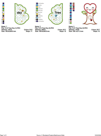 Tree Day - ITH Project - Machine Embroidery Design