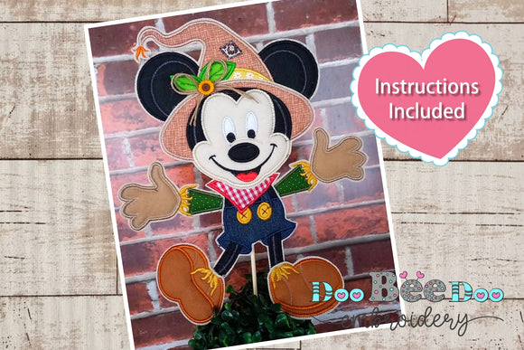 Mickey Scarecrow - ITH Project - Machine Embroidery Design