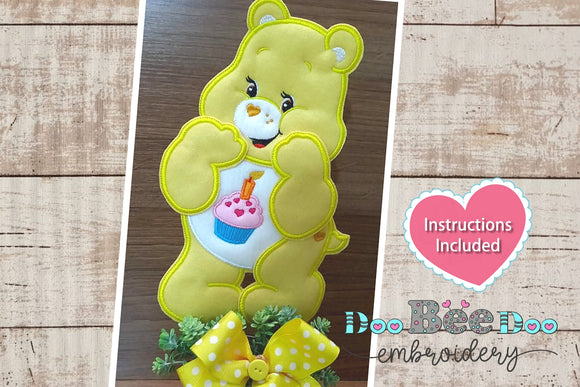 Birthday Bear Care Bears - ITH Project - Machine Embroidery Design