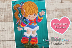 Rainbow Brite Doll Ornament - ITH Project - Machine Embroidery Design