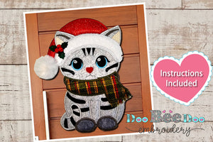 Christmas Kitty - ITH Project - Machine Embroidery Design