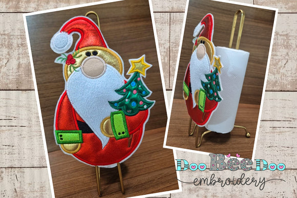 Christmas Gnome Paper Towel Holder Cover - ITH Project - Machine Embroidery Design