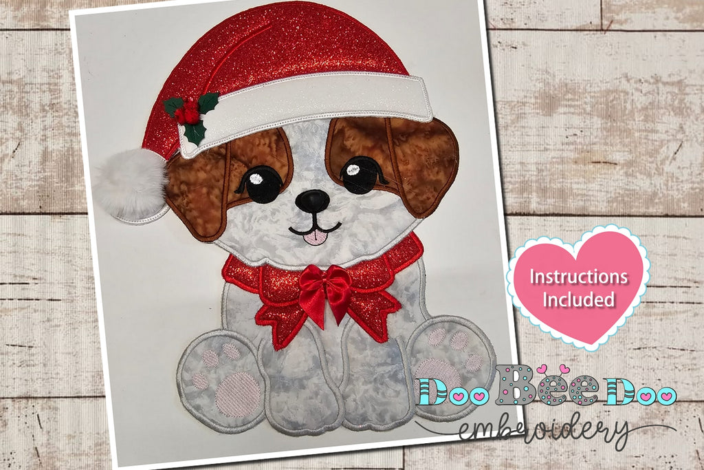 Christmas Puppy - ITH Project - Machine Embroidery Design