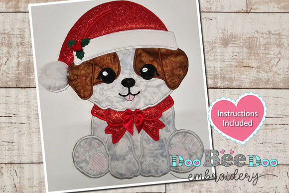 Christmas Puppy - ITH Project - Machine Embroidery Design