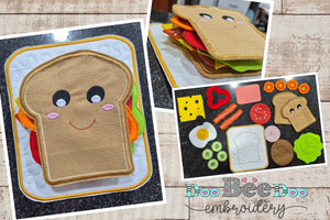 Sandwich Sensory Book Page - ITH Project - Machine Embroidery Design