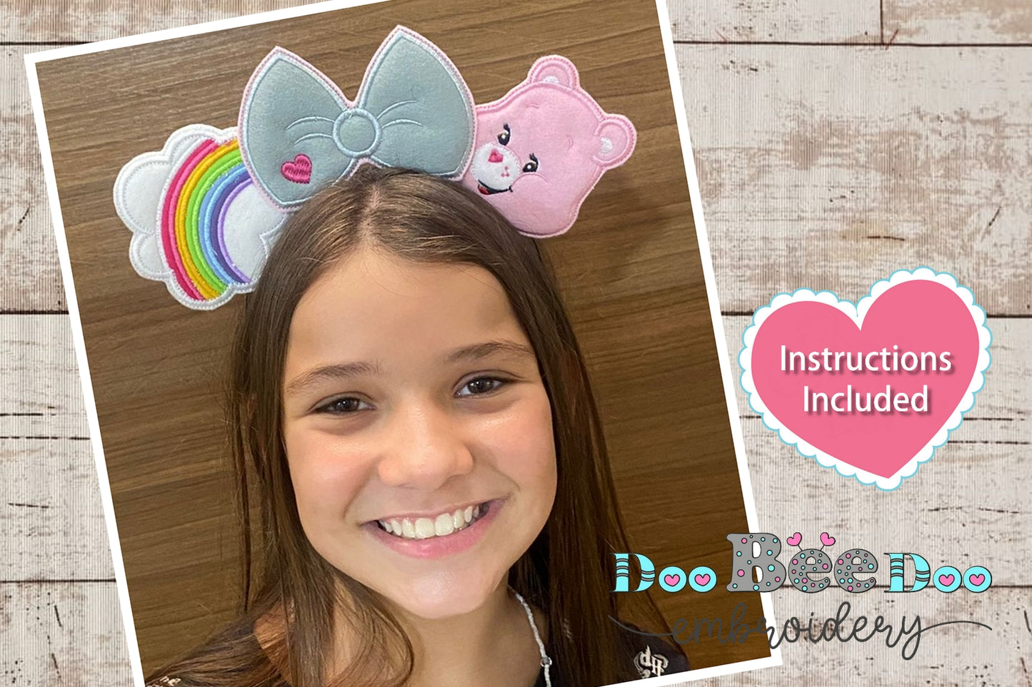 Cheer Bear Headband - ITH Project - Machine Embroidery Design