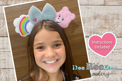 Cheer Bear Headband - ITH Project - Machine Embroidery Design