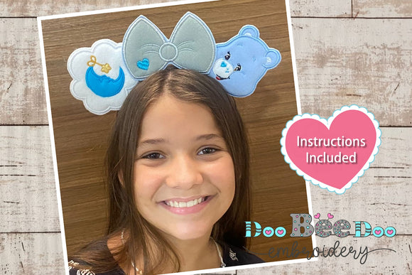 Bedtime Bear Headband - ITH Project - Machine Embroidery Design