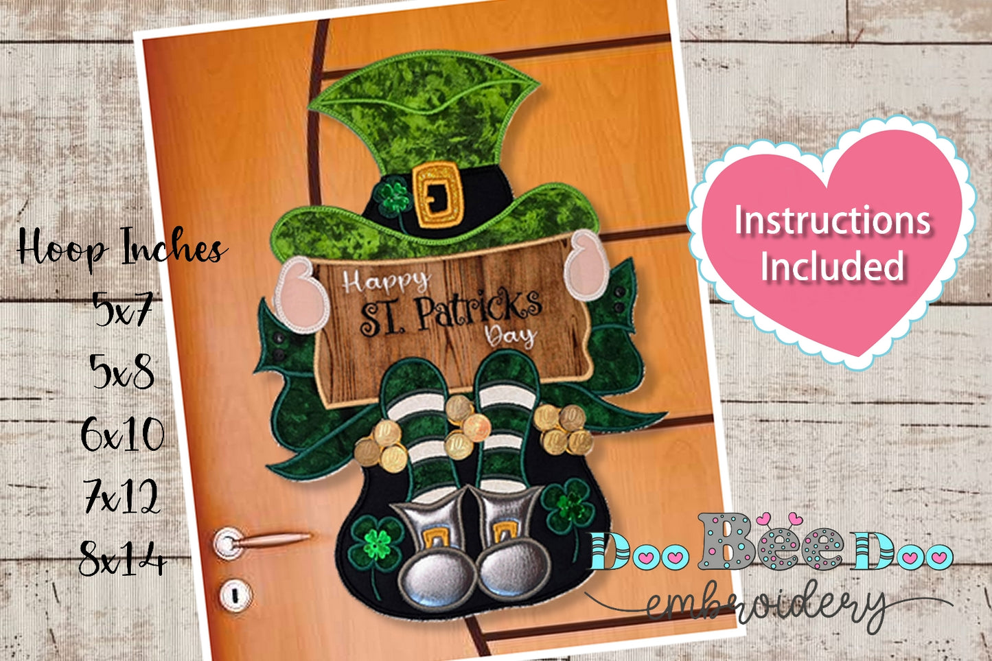 Leprechau in a Bucket of Gold - ITH Project - Machine Embroidery Design