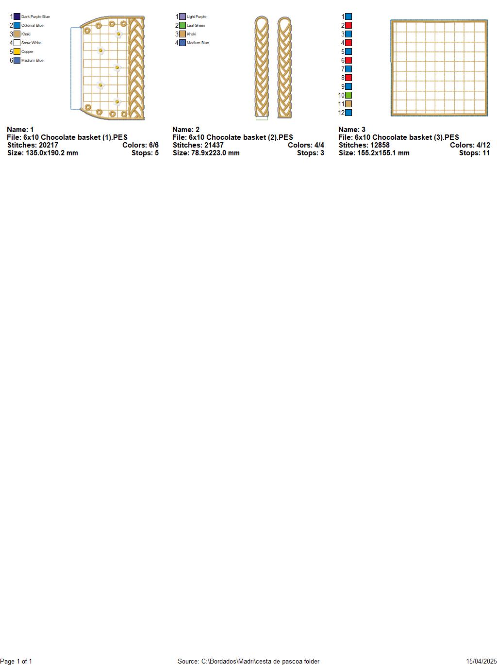 Easter Basket of Joy – ITH Project – Machine Embroidery Design