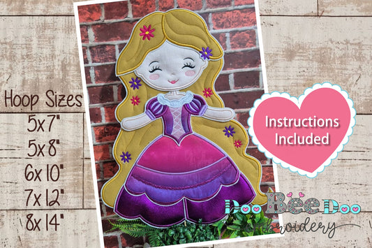 Rapunzel Princess – ITH Project – Machine Embroidery Design