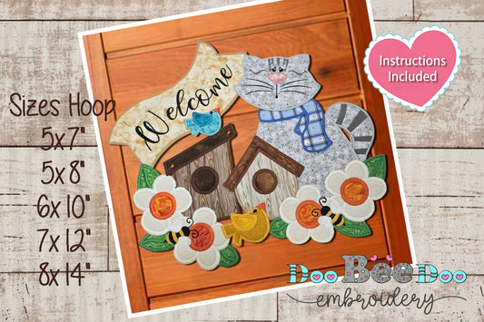 Welcome Cat – ITH Project – Machine Embroidery Design