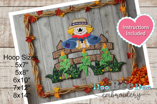Scarecrow with Corn ITH Project – Machine Embroidery Design