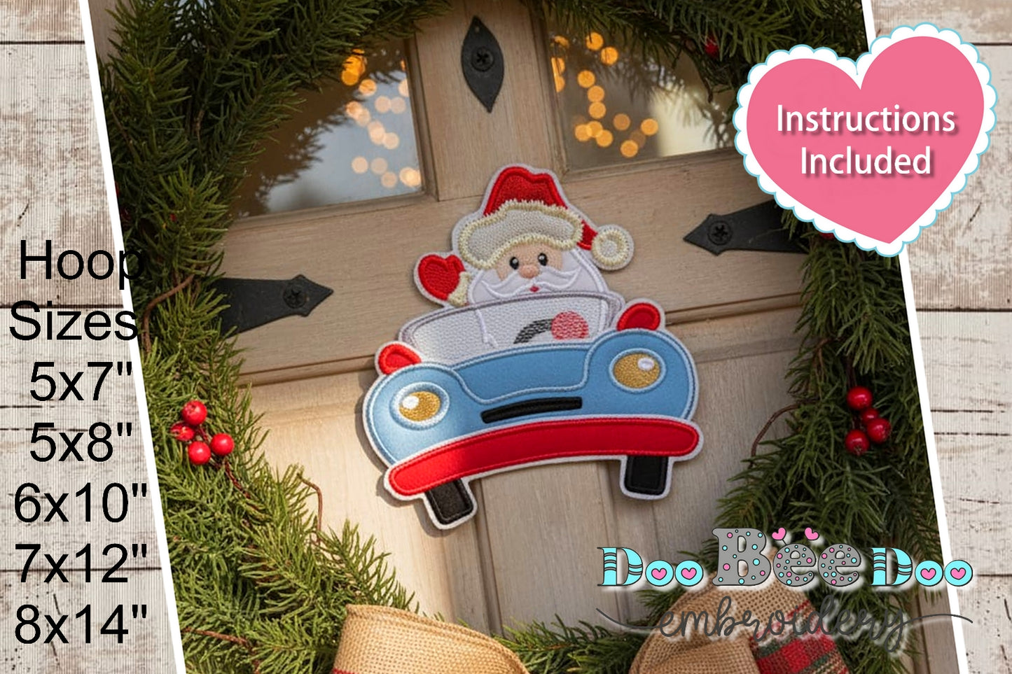 Santa Driving Car – ITH Project – Machine Embroidery Design