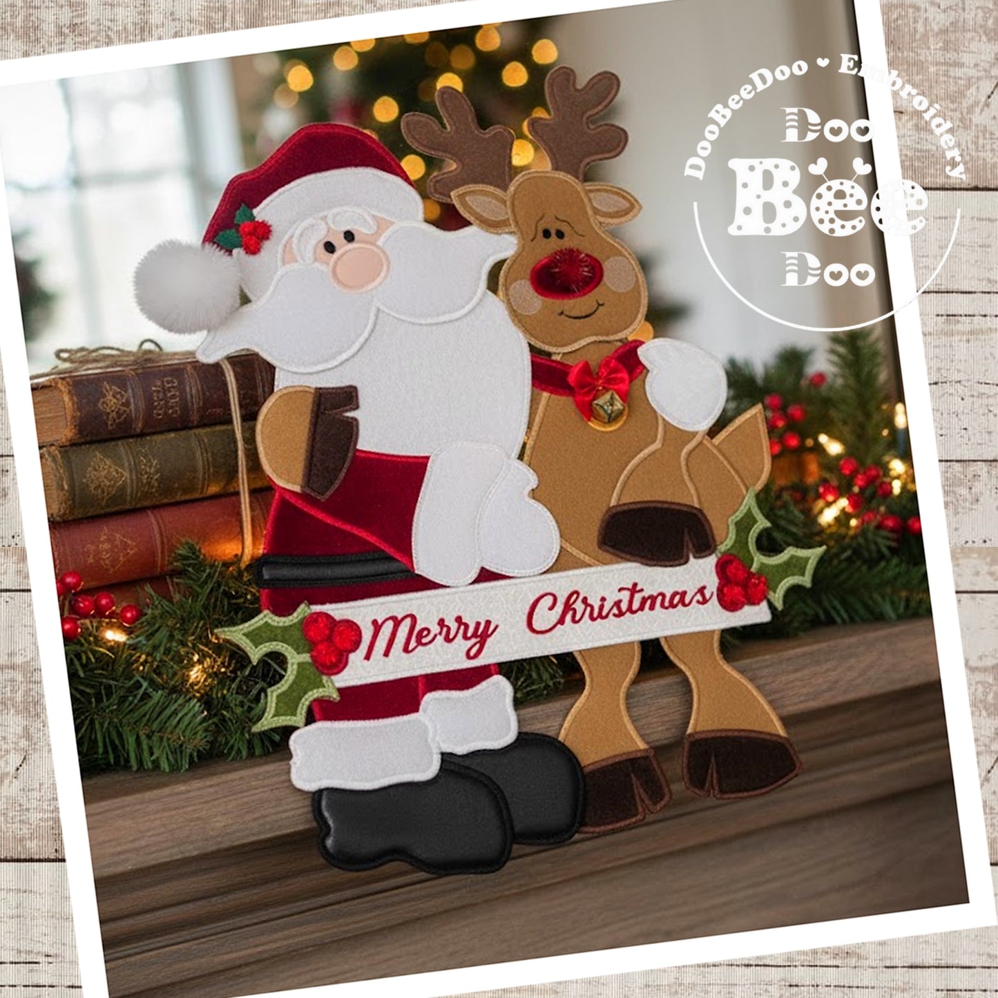 Santa and Reindeer – ITH Project – Machine Embroidery Design