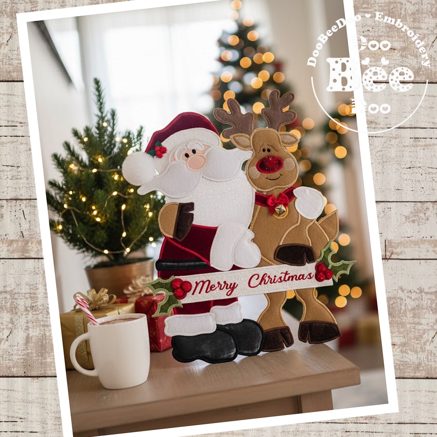 Santa and Reindeer – ITH Project – Machine Embroidery Design