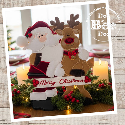 Santa and Reindeer – ITH Project – Machine Embroidery Design