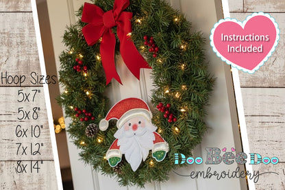 Cute Christmas Santa with a Pointy Beaard – ITH Project – Machine Embroidery Design