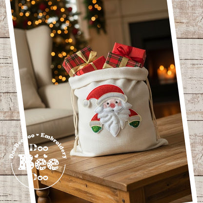 Cute Christmas Santa with a Pointy Beaard – ITH Project – Machine Embroidery Design