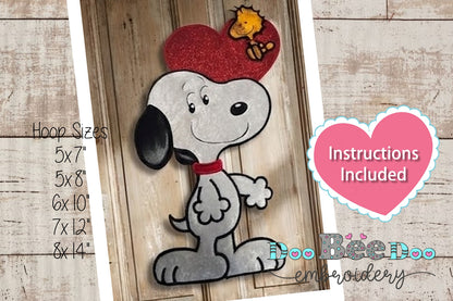 Valentine Puppy Boy – ITH Project – Machine Embroidery Design