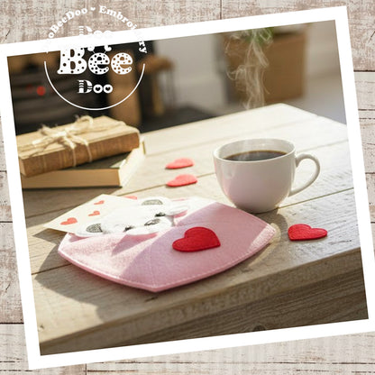 Valentine Bear Envelope – ITH Project – Machine Embroidery Design