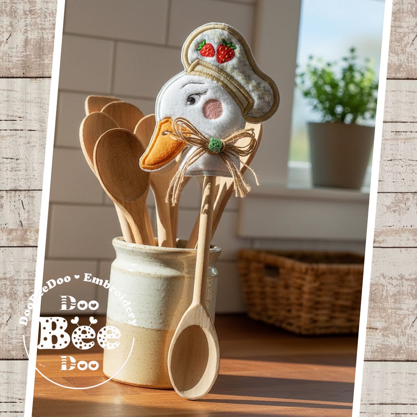 Farmhouse Goose Girl Kitchen Set – ITH Project – Machine Embroidery Designs