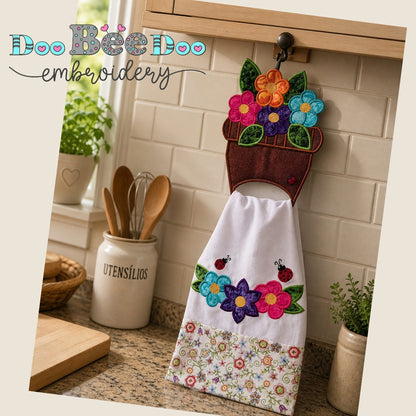 Spring Floral Kitchen Bundle - Set of 3 Designs – ITH Machine Embroidery Design Set