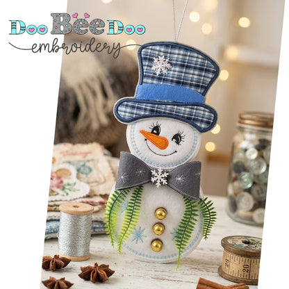 Blue Snowman – ITH Project – Machine Embroidery Design
