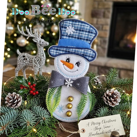 Blue Snowman – ITH Project – Machine Embroidery Design