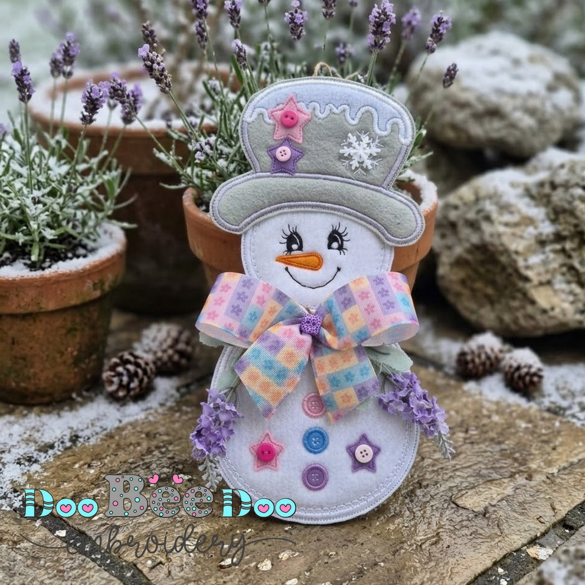 Candy Snowman – ITH Project – Machine Embroidery Design