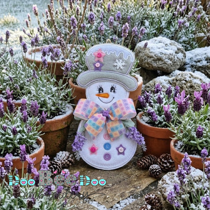Candy Snowman – ITH Project – Machine Embroidery Design