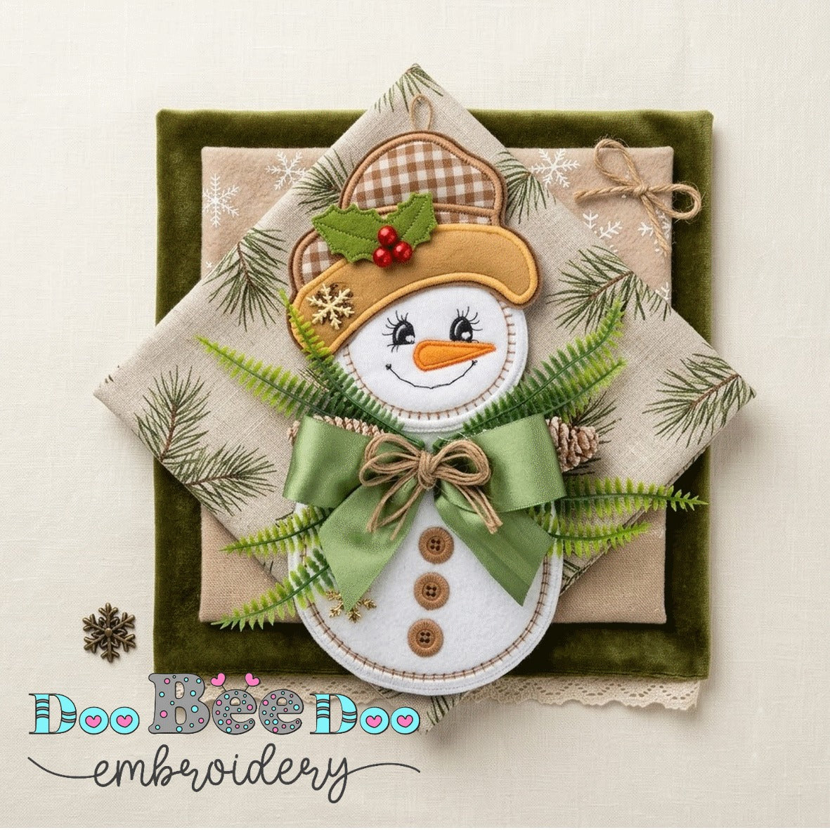 Brown Snowman – ITH Project – Machine Embroidery Design