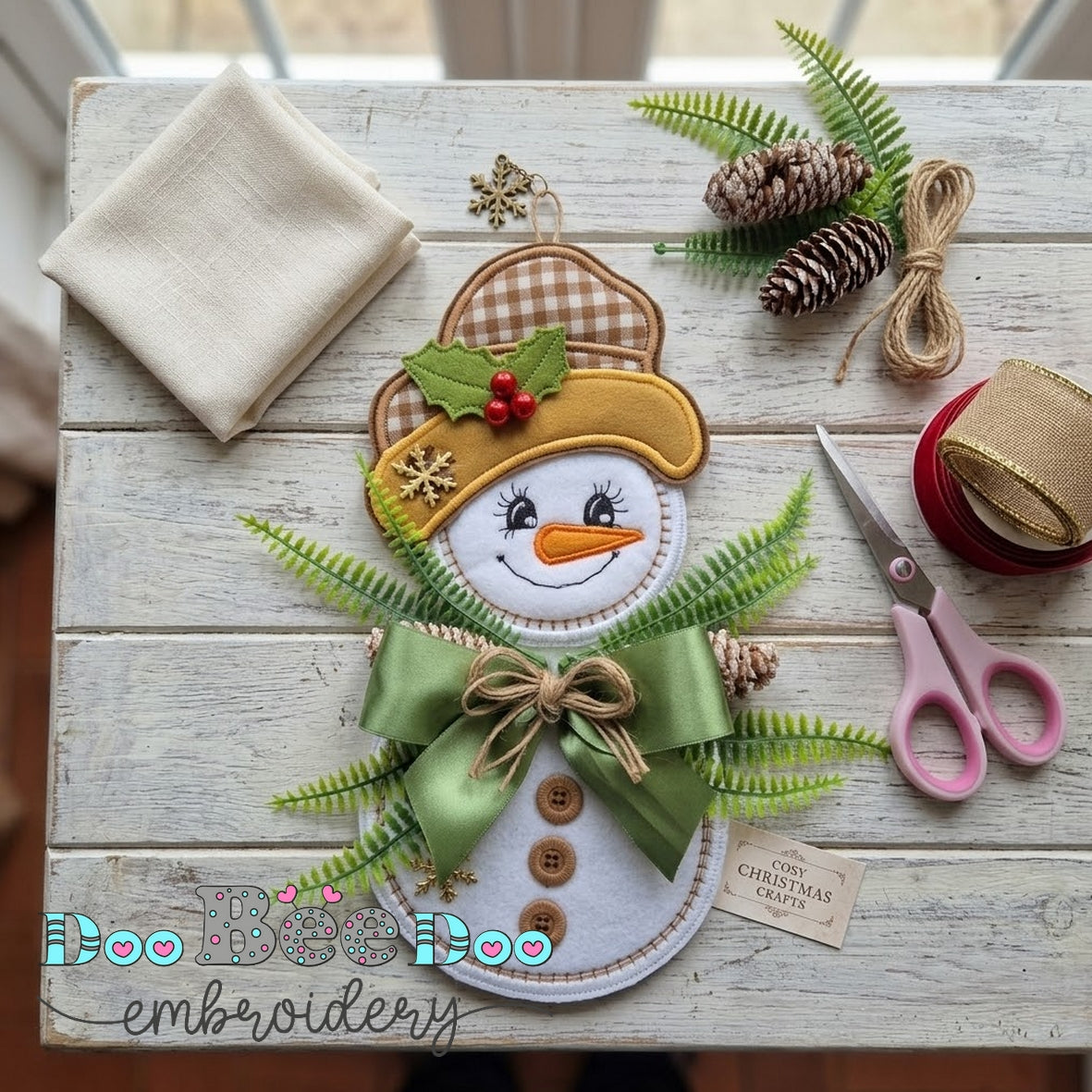 Brown Snowman – ITH Project – Machine Embroidery Design