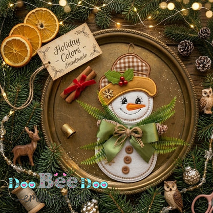 Brown Snowman – ITH Project – Machine Embroidery Design
