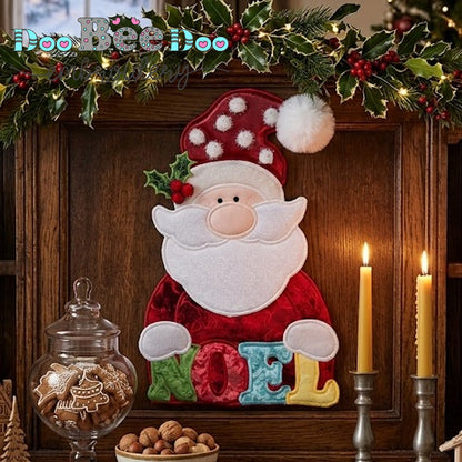 Santa Claus Noel Christmas Door Hanger – ITH Project – Machine Embroidery Design