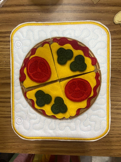Pizza Sensory Book Page - ITH Project - Machine Embroidery Design