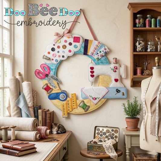 Sewing Garland - ITH Project - Machine Embroidery Design