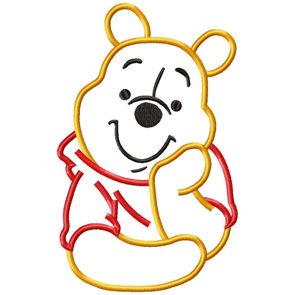 Winnie the Pooh - Applique - Machine Embroidery Design