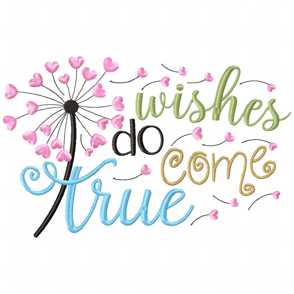 Dandelion Wishes Do Come True - Fill Stitch - Machine Embroidery Design