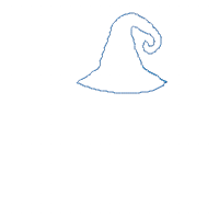 Witch Ghost and Broom - Applique Embroidery