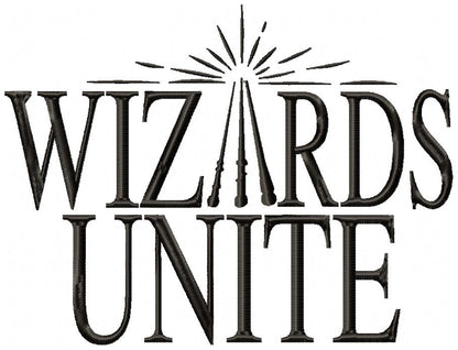 Wizards Unite - Fill Stitch - Machine Embroidery Design
