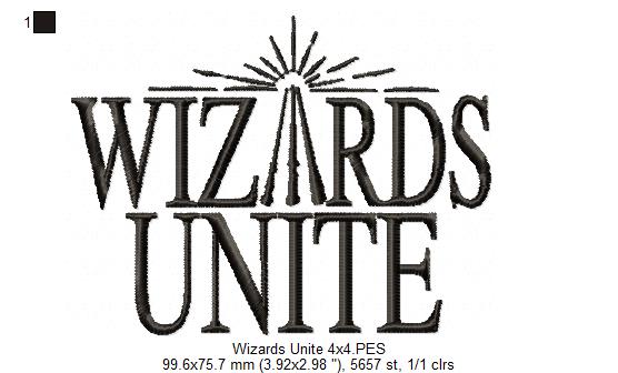 Wizards Unite - Fill Stitch - Machine Embroidery Design