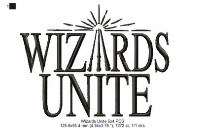 Wizards Unite - Fill Stitch - Machine Embroidery Design
