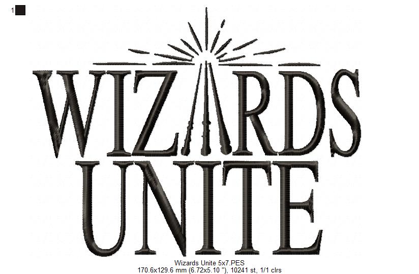 Wizards Unite - Fill Stitch - Machine Embroidery Design