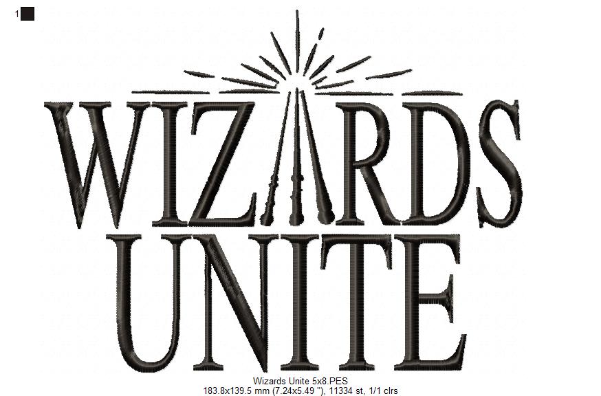 Wizards Unite - Fill Stitch - Machine Embroidery Design