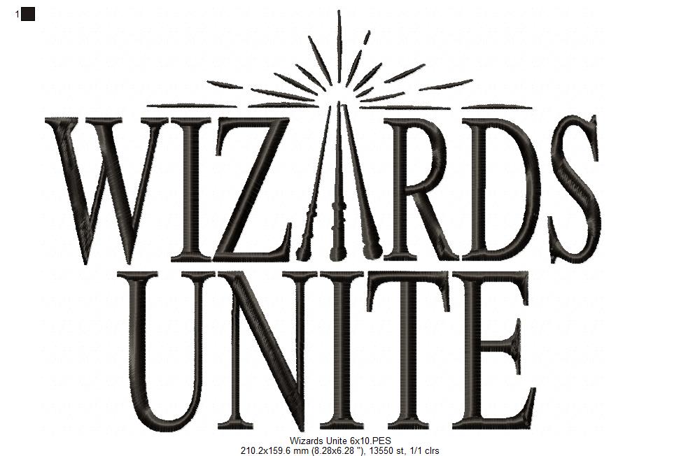 Wizards Unite - Fill Stitch - Machine Embroidery Design
