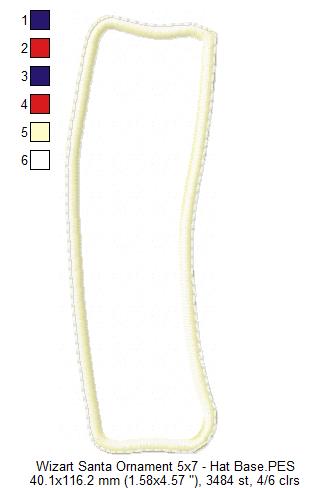 Wizard Santa Ornament - ITH Project - Machine Embroidery Design