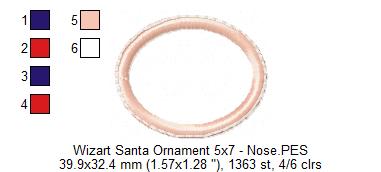 Wizard Santa Ornament - ITH Project - Machine Embroidery Design